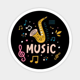 Music saxophone Magnet